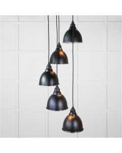 From the Anvil Smooth Nickel Brindley Cluster Pendant in Elan Black 49737SEB