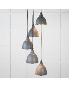 From the Anvil Smooth Brass Brindley Cluster Pendant in Bluff 49738SBL
