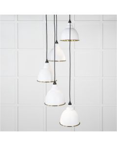 From the Anvil Smooth Brass Brindley Cluster Pendant in Flock 49738SF