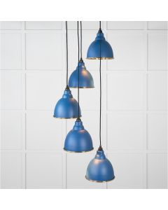 From the Anvil Smooth Brass Brindley Cluster Pendant in Upstream 49738SU