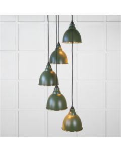 From the Anvil Hammered Brass Brindley Cluster Pendant in Heath 49741SH