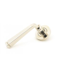 From The Anvil 49953 Polished Nickel Avon Round Lever on Rose Set (Plain) - Unsprung Polished Nickel