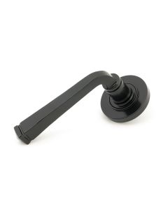 From The Anvil 49957 Black Avon Round Lever on Rose Set (Plain Rose) - Unsprung