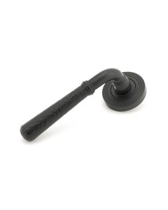 From The Anvil 49987 Matt Black Hammered Newbury Lever on Rose Set (Beehive Rose) - Unsprung