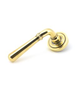 From The Anvil 50018 Aged Brass Newbury Lever on Rose Set (Art Deco) - Unsprung Aged Brass