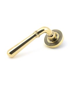 From The Anvil 50019 Aged Brass Newbury Lever on Rose Set (Beehive) - Unsprung Aged Brass