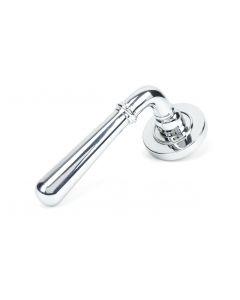From The Anvil 50021 Polished Chrome Newbury Lever on Rose Set (Plain) - Unsprung Polished Chrome