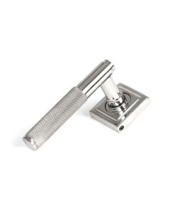 From The Anvil 50072 Polished Marine SS (316) Brompton Lever on Rose Set (Square) - Unsprung Polished Marine SS (316)