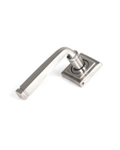 From The Anvil 50076 Satin Marine SS (316) Avon Round Lever on Rose Set (Square) - Unsprung Satin Marine SS (316)