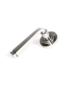 From The Anvil 50077 Polished Marine SS (316) Avon Round Lever on Rose Set (Plain) - Unsprung Polished Marine SS (316)