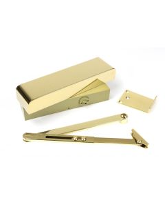 From The Anvil 50108 Polished Brass Size 2-5 Door Closer & Cover Polished Brass