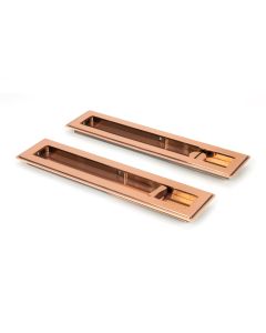 From The Anvil 50139 Polished Bronze 250mm Art Deco Rectangular Pull -Privacy Set Polished Bronze