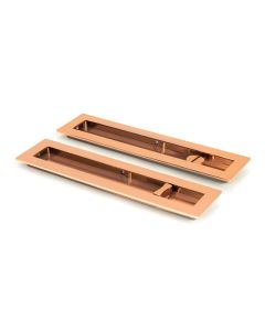 From The Anvil 50141 Polished Bronze 250mm Plain Rectangular Pull - Privacy Set Polished Bronze