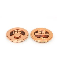 From The Anvil 50147 Polished Bronze 75mm Art Deco Round Pull - Privacy Set Polished Bronze