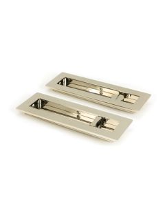 From The Anvil 50158 Polished Nickel 175mm Plain Rectangular Pull - Privacy Set Polished Nickel