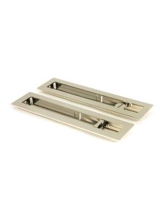 From The Anvil 50159 Polished Nickel 250mm Plain Rectangular Pull - Privacy Set Polished Nickel
