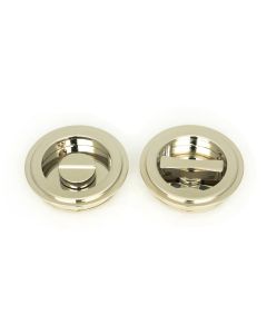 From The Anvil 50164 Polished Nickel 60mm Art Deco Round Pull - Privacy Set Polished Nickel