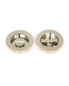 From The Anvil 50166 Polished Nickel 60mm Plain Round Pull - Privacy Set Polished Nickel