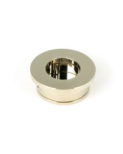 From The Anvil 50169 Polished Nickel 34mm Round Finger Edge Pull Polished Nickel