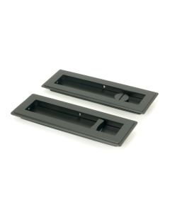 From The Anvil 50210 Matt Black 175mm Art Deco Rectangular Pull - Privacy Set Matt Black