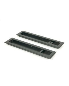 From The Anvil 50211 Matt Black 250mm Art Deco Rectangular Pull - Privacy Set Matt Black