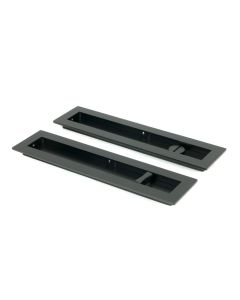 From The Anvil 50213 Matt Black 250mm Plain Rectangular Pull - Privacy Set Matt Black