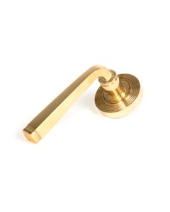 From The Anvil 50600 Polished Brass Avon Round Lever on Rose Set (Beehive) Polished Brass