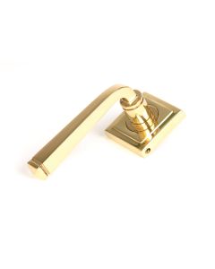 From The Anvil 50602 Polished Brass Avon Round Lever on Rose Set (Square) Polished Brass