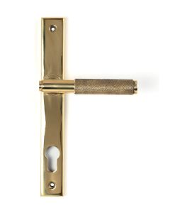 From The Anvil 50604 Polished Brass Brompton Slimline Lever Espag. Lock Set Polished Brass