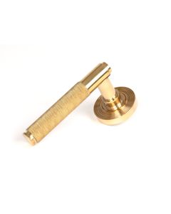 From The Anvil 50610 Polished Brass Brompton Lever on Rose Set (Beehive) - Unsprung Polished Brass