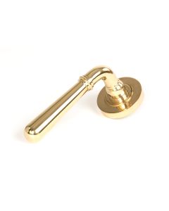 From The Anvil 50618 Polished Brass Newbury Lever on Rose Set (Plain) Polished Brass