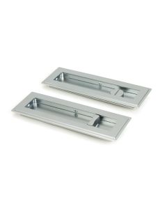 From The Anvil 50640 Satin Chrome 175mm Art Deco Rectangular Pull - Privacy Set Satin Chrome