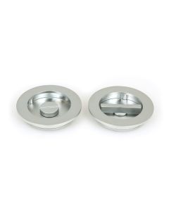 From The Anvil 50651 Satin Chrome 75mm Plain Round Pull - Privacy Set Satin Chrome
