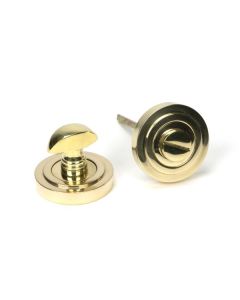 From The Anvil 50751 Polished Brass Round Thumbturn Set (Art Deco) Polished Brass