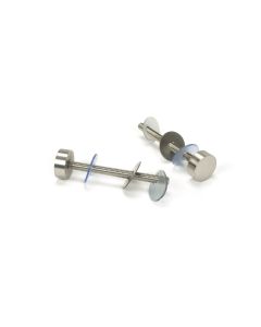From The Anvil 50818 Satin SS (304) 100mm Bolt Fixings for T Bar (2) - Offset Satin Stainless Steel