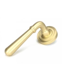 From the Anvil Satin Brass Newbury Lever on Rose Set Art Deco - Unsprung 50858