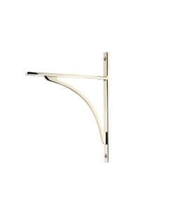From the Anvil Polished Nickel Apperley Shelf Bracket 260mm x 200mm 51131