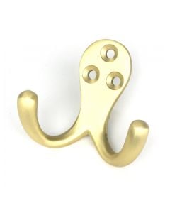 From the Anvil Satin Brass Celtic Double Robe Hook 51304