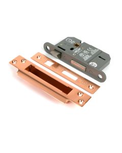 Polished Bronze 65mm 5 Lever Bs Sash Lock From The Anvil