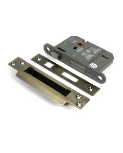 Aged Brass 76mm 5 Lever Bs Sash Lock From The Anvil