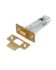 Satin Brass 76mm Tubular Mortice Latch From The Anvil