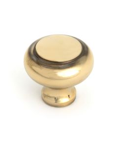Aged Brass Regency Cabinet Knob Large From The Anvil
