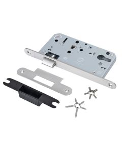 BRITON 5740 DIN Standard Latch Case 60mm Backset - Radius 5740.60.R.SS