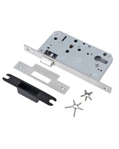 BRITON 5740 DIN Standard Latch Case 60mm Backset - Square 5740.60.S.SS