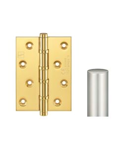Simonswerk 1550CE Ball Race Brass Butt Hinges CE marked FD30 fire rated 100mm x 75mm c/w Screws Pearl Nickel