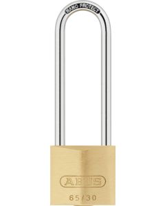 ABUS 65/30HB60 Brass Key Differed Long Shackle Brass Padlock 65 Size 30mm