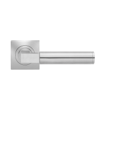 Karcher Design ER31Q Tasmania Door Handle on Square shaped rose in satin stainless steel,