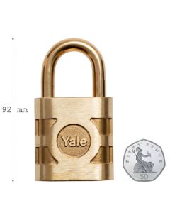 Yale 851 Bronze Weatherproof Padlock Polished Brass B-851