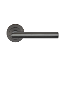 Karcher Design ER28 Rhodos Door Handle on Round rose in titan grey,