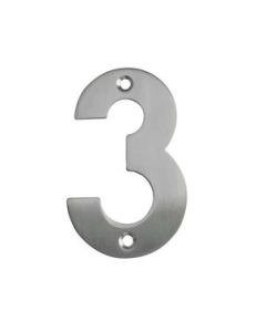 Frelan Screwfix Numeral 100mm JSS-3 Satin Stainless Steel
